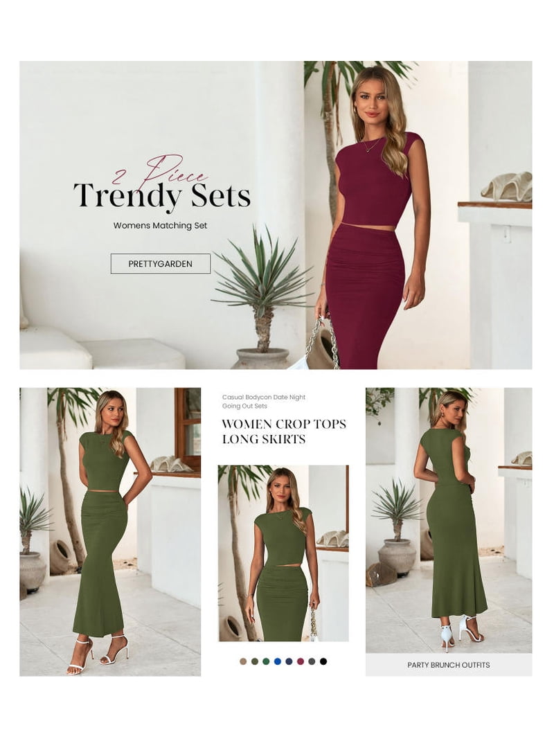 two piece night out dress Women's Matching Two Piece Dress Sexy Club Date Night Out Metallic Midriff Flossing Tie Backless Cowl Front Halter Top And Bulit-in G-string Micro Mini Skirt Set In RED