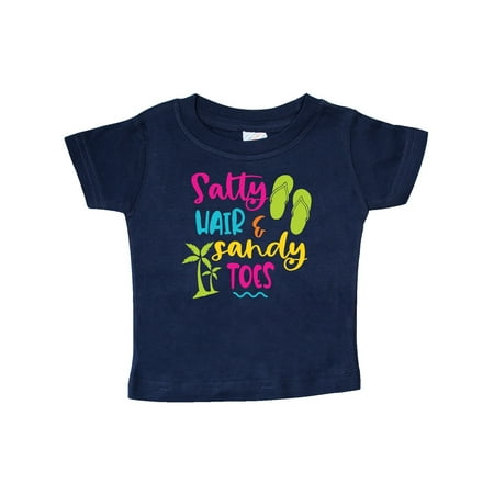 

Inktastic Spring Break Salty Hair and Sandy Toes with Sandals Gift Baby Boy or Baby Girl T-Shirt