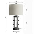 thumbnail image 5 of Maxax 25'' Glass Table Lamp Set of 2, Traditional Black Lamp sets with USB Port & Type C for Living Room Bedroom, 5 of 6