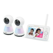 Angle View: Refurbished VTech VM5255-2 Digital Video Baby Monitor 2 Camera 5" with Pan Scan and Night Light