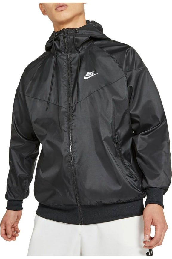 Men's Sportswear Windrunner Hooded Jacket (Black, XL)