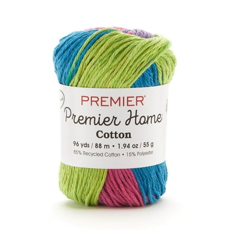 UPC: 0847652075303 | Premier Yarns Home Cotton Yarn – Multi-Rainbow Stripe