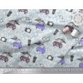 thumbnail image 3 of Soimoi Poly Georgette Fabric Specs,Camera & Car Transport Printed Craft Fabric by the Yard 52 Inch Wide, 3 of 3