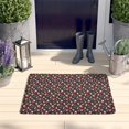 thumbnail image 2 of Dark Christmas Drink and Cookie Pattern Flannel Non Slip Door Rugs,Washable Door Mats Indoor,Decorative Door Mats,Dirt-Resistant and Absorbent Doormat for Entrance,Bedroom,Kitchen,Bathroom,23.5"x16", 2 of 5