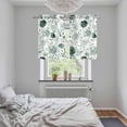 thumbnail image 5 of Sage Green Flower Kitchen Curtains Small Short 39 Inch Length, Vintage Rose Floral Botanical Leaf Grommet Top Bedroom Living Room Curtains, Light Filtering Cafe Curtain Drapes 2 Panels Set 55''x39'', 5 of 9