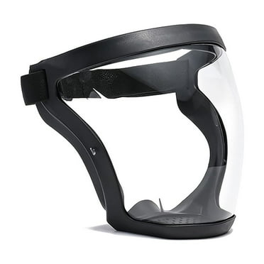 Work Protection Mask Full Face Protector Shield Transparent Protector Face Dustproof with 10 Filter Black