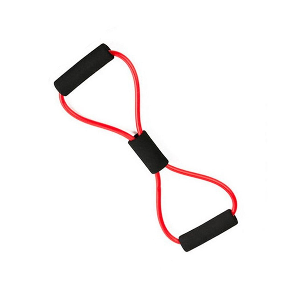 Maoww Color Random Women Yoga 8 Type Muscle Training Resistance Bands Rope Tube Workout Exercise Tool