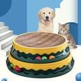 thumbnail image 3 of Cat Scratching Board Toy Cat Scratcher Toy PET Resin Double Layer Wearproof Large Space Cat Scratching Board Toy With Multiple Balls M Fluorescent Yellow, 3 of 6