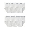 thumbnail image 1 of Fruit Of The Loom Mens Cotton White Briefs 6 Pack, XL, White, 1 of 11