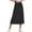 Black, variant on Womens Skirts with Pockets for Women Knee Length Skater High Waist Skirt - Ruffle Flounce Denim Mesh Fall Pink M