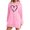 Pink, variant on Sun Dresses for Women 2026 Fashion Leisure Printing Pocket Long Sleeve Hooded Hoodie Dress Loose Flowy Beach Sundress