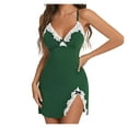 thumbnail image 1 of DPTALR Combinaison de Lingerie Érotique Solide pour Femmes à Col en V, 1 of 2