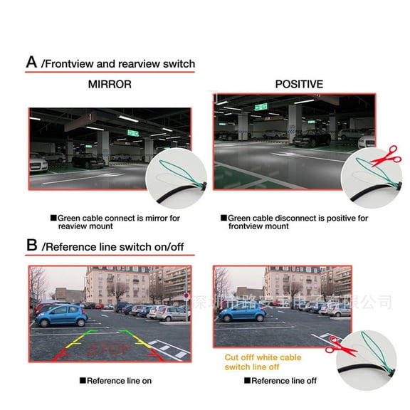 Phyun 170 Degree Wide Angle Car Front Side Rear View Backup Reversing CCD Camera Waterproof