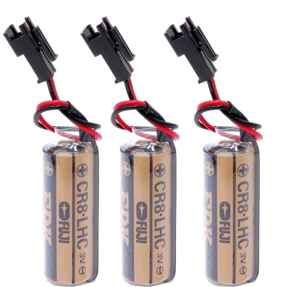 (3-Pack) battery for Fuji FDK CR8.LHC 17450 3V 2600mAh Lithium Battery for Memory Backup Power Source Water Meter Battery