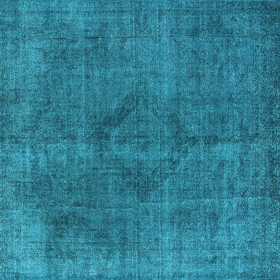 Ahgly Company Indoor Square Oriental Light Blue Industrial Area Rugs, 8' Square