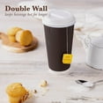 Disposable Coffee Cups with Lids 20 Oz. [100 pcs] Paper Coffee Cups, To