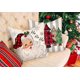 thumbnail image 3 of Juego de 4 fundas de almohada navideñas de 18 x 18 pulgadas, decoraciones navideñas de estilo rústico, muñeco de nieve, Papá Noel, árboles de granja, camión, rayas, decoración navideña gris, funda de, 3 of 8