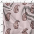 thumbnail image 2 of Soimoi Cotton Cambric Brown Fabric By the Yard - 42 Inch Wide - Paisley Leaf Pattern Fabric - Botanical and Elegant Designs for Various Uses Printed Fabric, 2 of 6