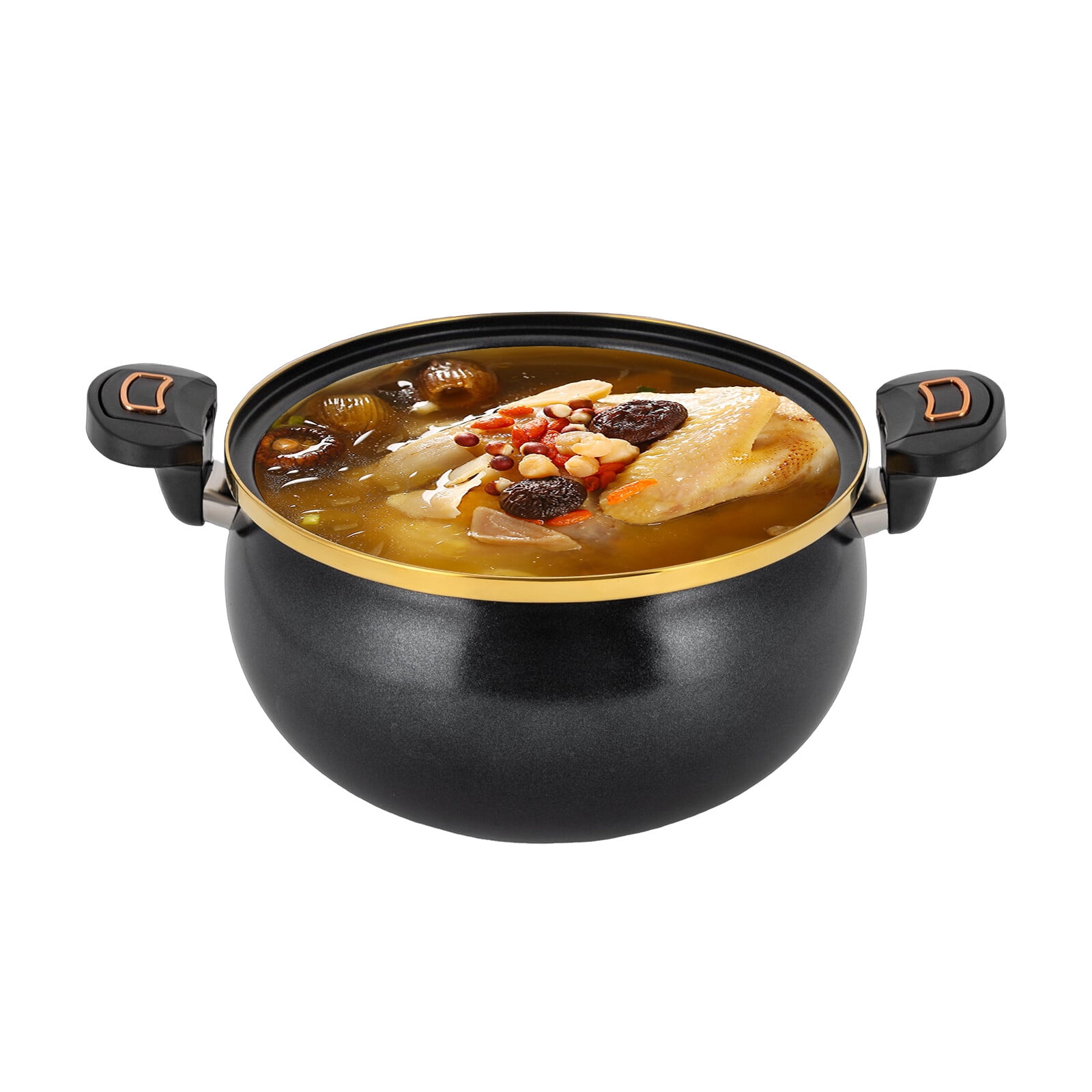 TFCFL 8L/8.45Qt Micro Pressure Cooker Kitchen Multifunctional Non-Stick Cooking Pot with Visual Lid