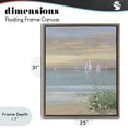 thumbnail image 4 of Stupell Industries Coastal Sailboats Beyond Sandy Shore Brown Floating Frame Canvas Art, 25 x 31, by Sally Swatland, 4 of 8