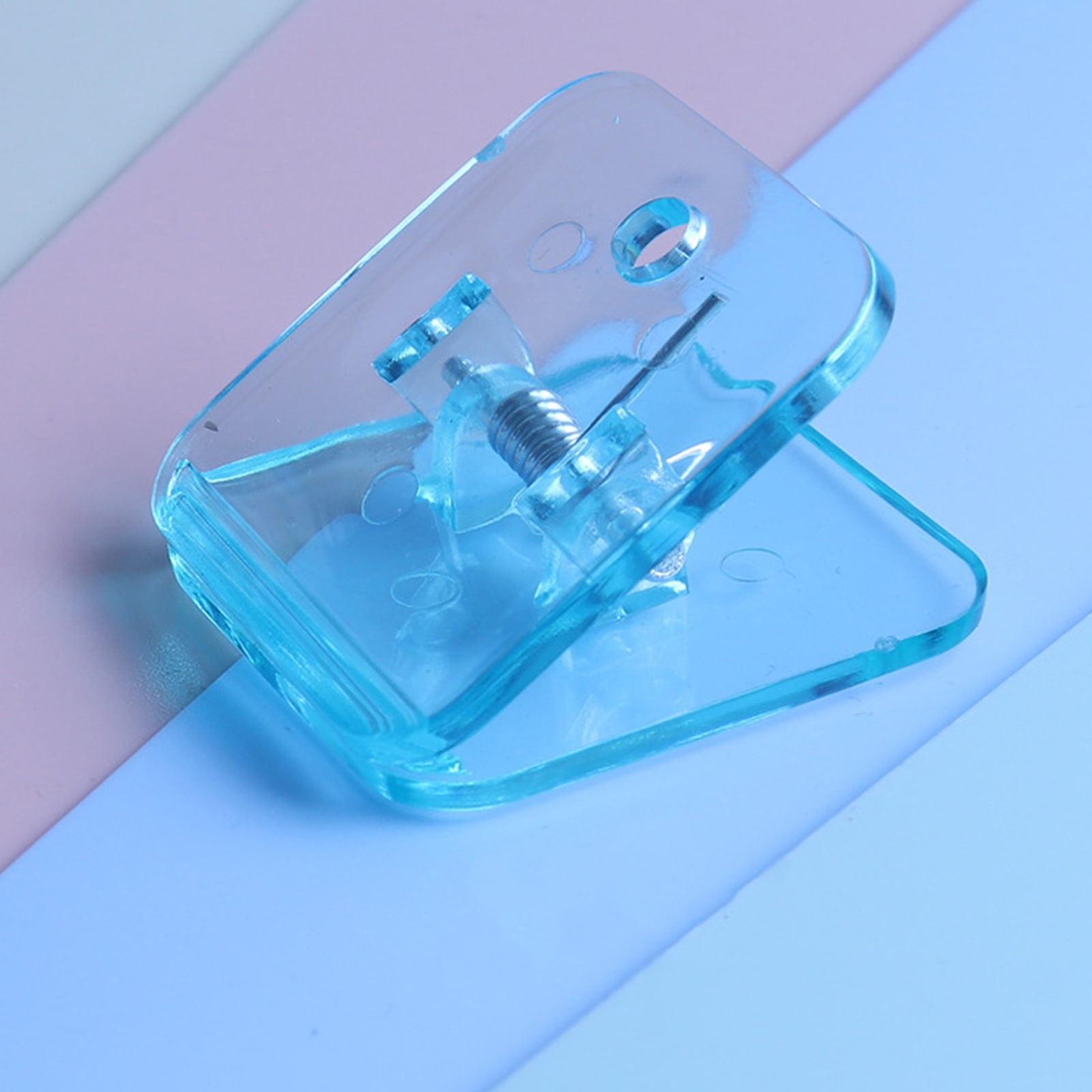 100Pcs Clear Clip File Paper Clamps for Craft Bag Photo Drawing Board Square Colored Paper Clip for Kitchen