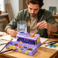 thumbnail image 4 of Paint Brush Rinser, Multifunctional Paint Brush Cleaner, Painting Water Dispenser Water Cycle Rinser, Tool for Acrylic, Watercolor, and Water-Based Paints Yellow, 4 of 9