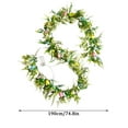thumbnail image 4 of 6FT Pastel Easter Egg Garlands for Mantle with Lights, Artificial Colorful Spring Easter Garland with Flowers & Eggs for Home Window Wall Holiday Party Easter, 4 of 5
