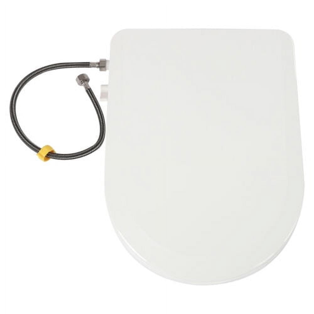 Non-Electric Bidet Toilet Seat Dual Nozzle Fresh Water Spray D-Shape