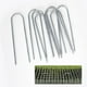 thumbnail image 2 of Heavy Duty Trampoline Stakes - 8-Piece U-Shaped Galvanized Steel Ground Anchors for High Wind Resistance (Silver), 2 of 5