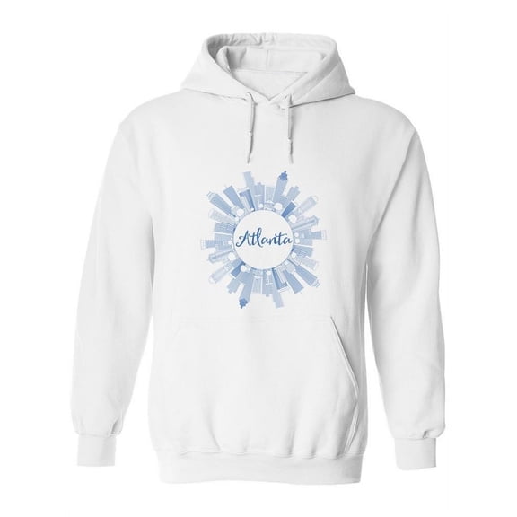 Atlanta Buildings Outline Hoodie Women -Image by Shutterstock, Female 3X-Large