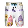 thumbnail image 3 of Fotbe Watercolor Gnome Garden Trajes de Baño Estampados para Hombre, Shorts de Verano de Secado Rápido, Ropa de Playa, Bañadores-3X-Large, 3 of 6