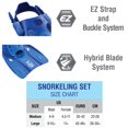 thumbnail image 3 of TUSA Sport Adult Platina Hyperdry Mask, Snorkel, & Fins Travel Set, Clear Blue, Medium, 3 of 7