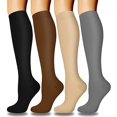 thumbnail image 1 of 4 Pairs Copper Compression Socks for Women & Men Circulation 15-20 mmHg,Best Support for Nurses Running, 1 of 5