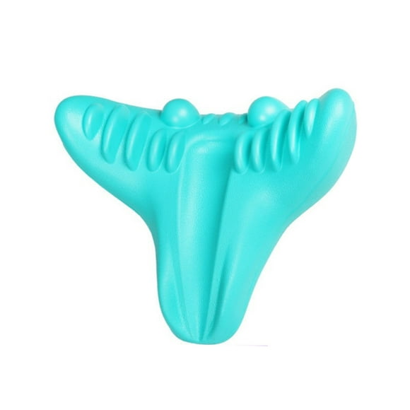 Neck and Shoulder Relaxer,Portable Cervical Traction Device Neck Stretcher,Neck Posture Corrector Chiropractic Pillow for TMJ Pain Relief and Cervical Spine Alignment,Blue