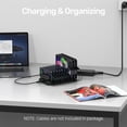 thumbnail image 5 of [Upgraded] UNITEK 60W 10 Port USB Charging Station for Multiple Devices, Fast Charging Dock Organizer with QC 3.0 and SmartIC Charging Stand (UL Certified), Black, 5 of 7