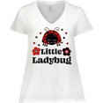 thumbnail image 3 of Inktastic Little Ladybug with Flowers Women's Plus Size V-Neck T-Shirt, 3 of 5