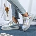 thumbnail image 6 of SACFOF Women's Fashion Star Sneaker Glitter Sparkly Fashion Shiny Casual Bling Sequin Concert Shoes Canvas Low Top Lace Up Comfortable Cushioned Walking for Street Wedding Party Night Club, 6 of 6