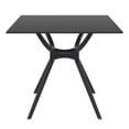 thumbnail image 2 of Compamia Siesta Air Table à Manger Carré de 31 Pouces en Noir, 2 of 8