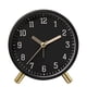 thumbnail image 1 of Cateissary Elegante reloj despertador nórdico de lujo con esfera sencilla y brillante, mecanismo silencioso y marco de metal sólido. Electrodomésticos negro, 1 of 6