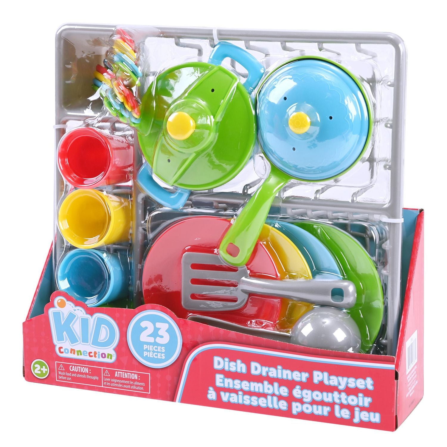 Ensemble égouttoir à vaisselle pour le jeu Kid Connection 23 Pièces