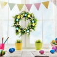 thumbnail image 4 of Easter Decorative Egg Wreath for Indoor & Outdoor Celebrations, Festive Spring Decor with Artificial Flowers, Vibrant Colorful Seasonal Accent for Home, Store, and Event Settings, 4 of 5