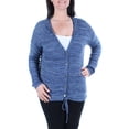 thumbnail image 1 of Freshman Juniors’ Hooded Cardigan Marled (Blue, Medium), 1 of 3