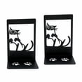thumbnail image 2 of Paquete de 2 sujetalibros con forma de gato, organizador de libros con forma de animal, sujetalibros decorativos. Estilo C, 2 of 6