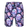 thumbnail image 3 of Pofeuu crystal Skull flower Prin Men's Swim Trunks Quick Dry Bathing Suit Swimming Board Shorts Mesh Lining Beach Swimwear-3X-Large, 3 of 6