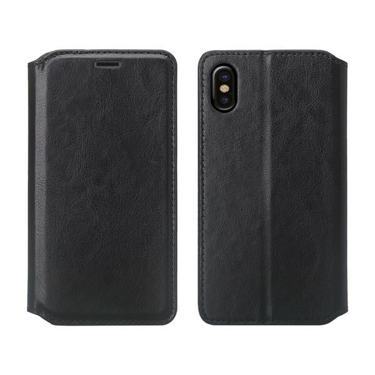 Apple iPhone Xs Max Case, Leather Wallet Case Kickstand Phone Case for iPhone Xs Max 2018 - Black - image 2 of 3