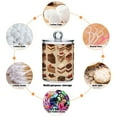 thumbnail image 6 of Yayeee 2 Pack Qtip Holder Bathroom Cotton Swab Canister with Lid Clear Dispenser Set, Brown Cakes, 6 of 6