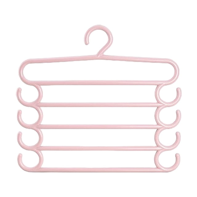 Ohufall Trouser Rack 5 Tier Hanger Closet Hanging Pants Special Hanger Home Pants Clip Pants Multi Layer Multifunctional Pants Hanging Storage Clothes Hangers Coat Hanger Closet Hanger