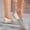 White, variant on Women's Casual Washed Canvas Walking Shoes, Flat Breathable Design with Lightweight Sole and Cushion Comfort, Slip on Sneakers for Daily Wear