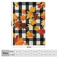 thumbnail image 4 of ARISTURING  Fall Flannel Throw Blanket for Sofa Couch Bed Thanksgiving Maple Leaf Black and White Buffalo Plaid Soft Cozy Lightweight Blanket for Adults/Kids, 4 of 6