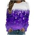 thumbnail image 1 of Birdeem Mode Femmes T-Shirt à Col Rond à Manches Longues Imprimé Chandail Blouse Hauts, 1 of 1